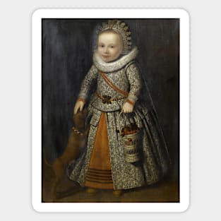 Portrait of a Young Girl in an embroidered dress by Cornelis de Vos Magnet